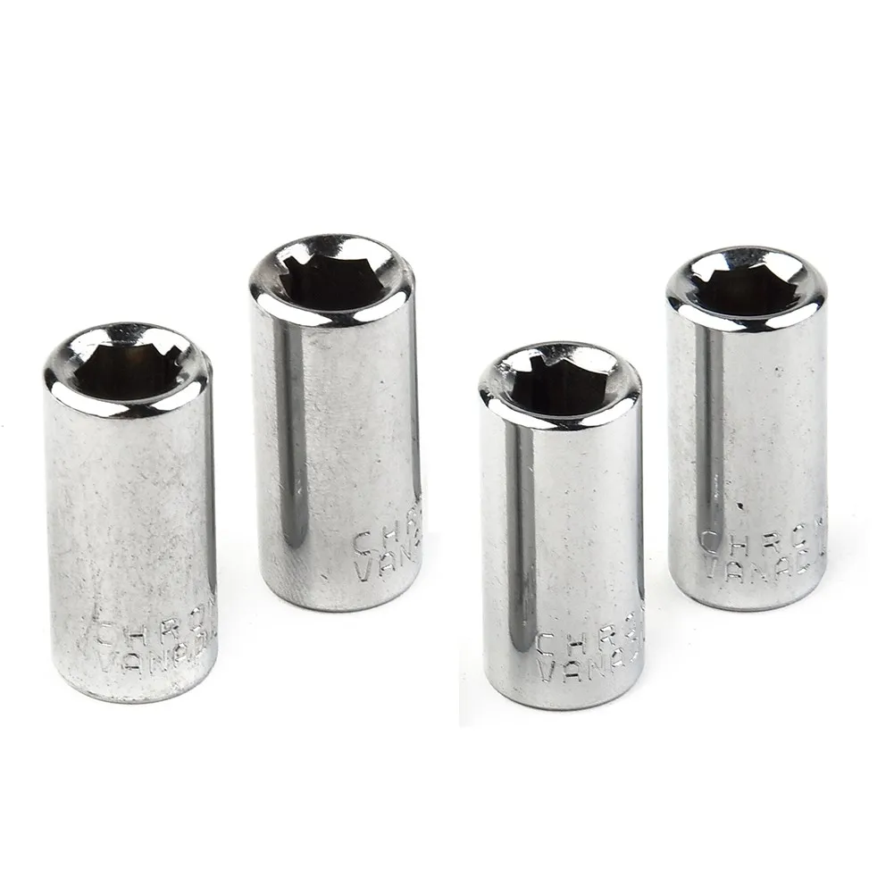 4Pcs 1/4" Square Drive To 1/4" Hex Socket Bits Converter Screwdriver Bit Adapter Quick Release Mpact Socket Adapter